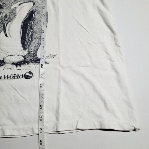 VTG 80s SEAWORLD Hugger Fluid Visions 1986 Made In The USA T Shirt Unisex - Picture 4 of 10